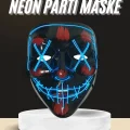 BUĞZ Işıklı Led Maske Parti Eğlence Maskesi Hallowen Neon Maske