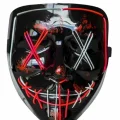 BUĞZ Işıklı Led Maske Parti Eğlence Maskesi Hallowen Neon Maske