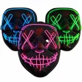 BUĞZ Işıklı Led Maske Parti Eğlence Maskesi Hallowen Neon Maske