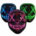  Işıklı Led Maske Parti Eğlence Maskesi Hallowen Neon Maske