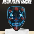 BUĞZ Işıklı Led Maske Parti Eğlence Maskesi Hallowen Neon Maske - Lisinya