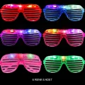 BUĞZ Işıklı Panjur Şeritli Led Parti Gözlüğü 6 Renk 6’lı Set