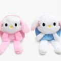 BUĞZ Işıklı Peluş Oynar Kulaklı My Melody ve Cinnamoroll Sırt Çantası