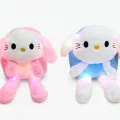 BUĞZ Işıklı Peluş Oynar Kulaklı My Melody ve Cinnamoroll Sırt Çantası