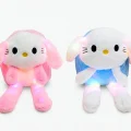 BUĞZ Işıklı Peluş Oynar Kulaklı My Melody ve Cinnamoroll Sırt Çantası