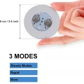 BUĞZ Işıklı Yapışkanlı Bardak Altı Aparatı Ledli 3 Modlu 6 Cm Çap 1 Adet