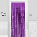 BUĞZ Işıltılı Duvar Ve Kapı Perdesi Mor Renk 90x200 Cm Bx40