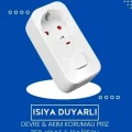 BUĞZ Isıya Duyarlı Devre Ve Akım Korumalı Duvar Tekli Anahtarlı Priz Fiş 16a/250v 750