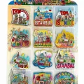 BUĞZ İstanbul Temalı Silikon Buzdolapı Süsü Magnet 12li Set Alk5814