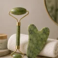 BUĞZ Jade Roller ve Gua Sha Taşı Yüz Bakım Masaj Seti