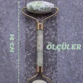 BUĞZ Jade roller yüz masaj aleti çift taraflı yeşim taşı yeşil 2 adet - Hayır Yaşlanma Karşıtı