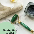 BUĞZ Jade roller yüz masaj aleti çift taraflı yeşim taşı yeşil 2 adet - Hayır Yaşlanma Karşıtı