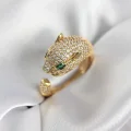 BUĞZ Jaguar Model Gold Renk Zirkon Taşlı Kadın Yüzük