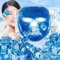 BUĞZ Jel Buz Paketi Yüz Maskesi Baş Ağrısı Yastık Kozmetik Maske + Çift Taraflı Cilt Fırçası