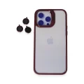 BUĞZ Joko İphone 14 Pro Kılıf Roblox Lens Standlı Kapak - Bordo