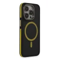BUĞZ Joko İphone 14 Pro Max Kılıf Rocky Magsafe Kapak - Siyah-sarı
