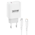 BUĞZ Joko Jk89 30w Type-c Çıkışlı Ekstra Dc66 1m Type-c To Lightning  Kablolu Pd Şarj Cihazı - Beyaz