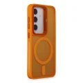 BUĞZ Joko Samsung Galaxy S24 Flet Lens Magsafe Kapak - Turuncu