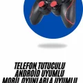  Joystik Gamepad Bluetooth Telefon Tutucu Oyun Kolu Telefon Android Uyumlu