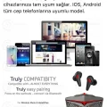  K98 Pro Oyuncu HD Ses Mikrofonlu Işıklı Metal Kasa iOS Android Uyumlu Bluetooth Kablosuz Kulaklık