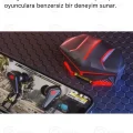  K98 Pro Oyuncu HD Ses Mikrofonlu Işıklı Metal Kasa iOS Android Uyumlu Bluetooth Kablosuz Kulaklık