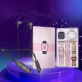 BUĞZ Kablolu Bluetooth Kulaklık ve Kadınlara Özel Bileklik Hediyeli Yeni Nesil Akıllı Saat 3 Kordonlu