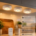 BUĞZ Kablosuz 3 Lü Spot Led Lamba Seti Uzaktan Kumandalı Enerji Tasarruflu Aydınlatma