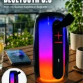 BUĞZ Kablosuz Bluetooth Hoparlör RGB Ambiyans Işıklı USB ve TF Kart Destekli