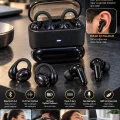 BUĞZ Kablosuz Bluetooth Kulaklık 2’si 1 Arada Klipsli Kulak İçi 4’lü Siyah - BUĞZ