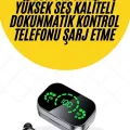  Kablosuz Bluetooth Kulaklık Çift Telefon Destekli Powerbankli Dijital Göstergeli