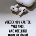 BUĞZ Kablosuz Bluetooth Kulaklık Gürültü Önleme, Su Geçirmez, Mikrofonlu