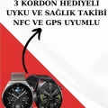 BUĞZ Kablosuz Bluetooth Kulaklık ve Kordon Hediyeli Akıllı Saat Nabız Ölçer Uzun Pil Ömrü