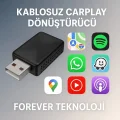 BUĞZ Kablosuz CarPlay & Android Auto Adaptörü - Apple ve Android Cihazlar İçin Evrensel Wireless Carplay Çevirici
