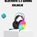 BUĞZ Kablosuz Gaming Kulaklık RGB Aydınlatmalı Bluetooth 5.3 Uzun Pil Ömürlü
