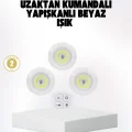 BUĞZ Kablosuz Gün Işığı 3’lü LED Spot Lamba Kumandalı