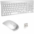  Kablosuz Klavye Mouse Seti Beyaz Q Klavye Tüm Cihazlara Uyumlu