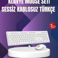  Kablosuz Klavye Mouse Takımı - Ergonomik, Sessiz ve Enerji Tasarruflu