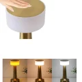 BUĞZ Kablosuz Mantar Masa Lambası Gold Kare Tasarım Type C Şarjlı