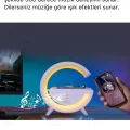 BUĞZ Kablosuz Masaüstü Hoparlör, Çalar Saat ve Radyo Alarm Özellikli Şarj Standı, Beyaz Renk