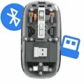 BUĞZ Kablosuz Mouse Fare Şarjlı Bluetooth Wireless Çift Modlu Sessiz