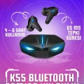 BUĞZ Kablosuz Oyuncu Kulak İçi Kulaklığı, Düşük Gecikmeli, Mikrofon ve RGB Aydınlatmalı, Siyah