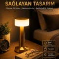 BUĞZ Kablosuz Renkli Masa ve Gece Lambası Altın Rengi Dokunmatik Led Lamba