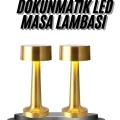 BUĞZ Kablosuz Renkli Masa ve Gece Lambası Altın Rengi Dokunmatik Led Lamba - BUĞZ