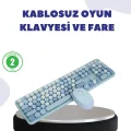 BUĞZ Kablosuz Retro Klavye ve Mouse Seti – 104 Tuşlu, Sessiz Yazım