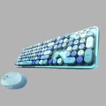 BUĞZ Kablosuz Retro Klavye ve Mouse Seti – 104 Tuşlu Sevimli Tasarım