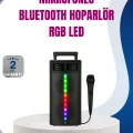 BUĞZ Kablosuz RGB Işıklı Bluetooth Hoparlör | Ev, Parti ve Açık Hava Kullanımı