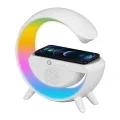 BUĞZ Kablosuz Şarj ve Bluetooth Hoparlör Özellikli LED Masa Lambası - Çoklu Bağlantılı
