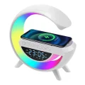 BUĞZ Kablosuz Şarjlı Bluetooth Hoparlör RGB Işık Gece Lambası Dijital Saat