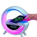 BUĞZ Kablosuz Şarjlı Bluetooth Hoparlör RGB Işık Gece Lambası Dijital Saat