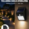 BUĞZ Kablosuz Solar LED Lamba | Bahçe, Veranda, Merdiven Işığı, Otomatik Aç-Kapa Sensörlü Yeni Nesil